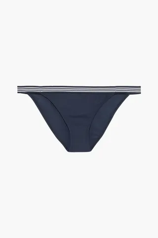 Meridian striped low-rise bikini briefs