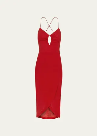 Cintia Tulip-Hem Midi Dress