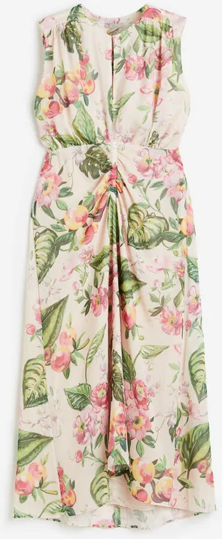 Patterned Chiffon Dress