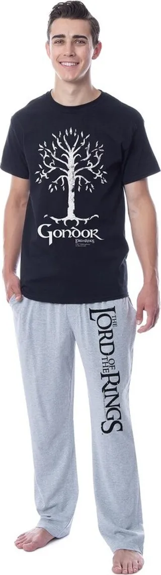 The Lord Of The Rings Mens' Movie Gondor White Tree Sleep Pajama Set (XXX-Large) Multicolored