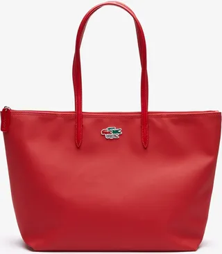 Women's Large Colored Crocodiles Canvas Shopper Bag