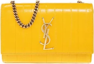 Saint Laurent Kate Logo Plaque Small Shoulder Bag