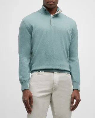 Men's Quarter-Zip Cashmere Sweater