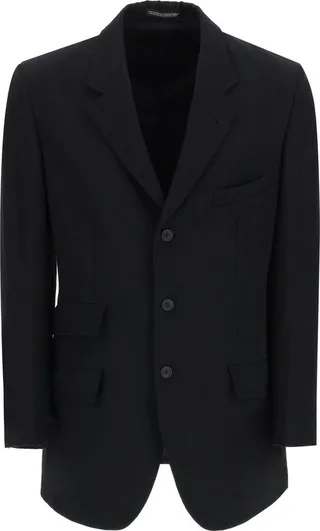 Yohji Yamamoto Single-Breasted Long-Sleeved Jacket