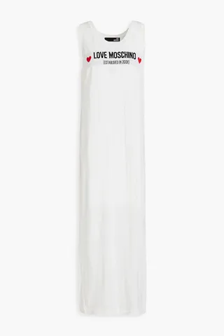 Intarsia cotton and silk-blend midi dress