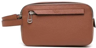 Double-Zip Logo-Embossed Wash Case