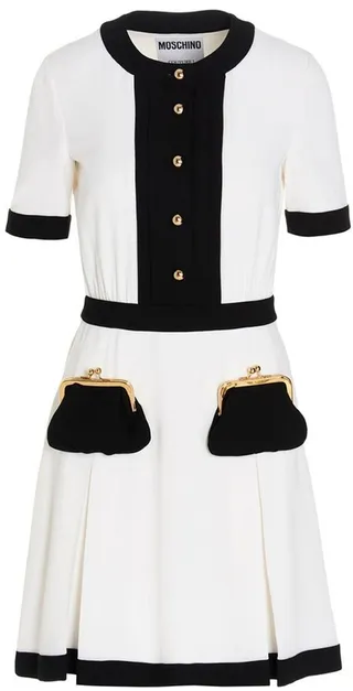 Moschino Button Detailed Short-Sleeved Dress