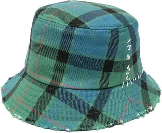 Distressed Tartan Bucket-Hat