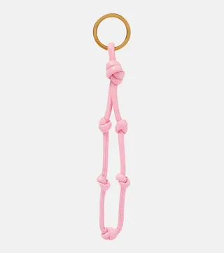 Knotted leather keyring