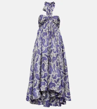 Devi silk halterneck midi dress