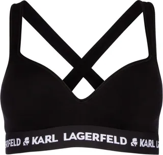 Karl Lagerfeld Logo Detailed Sleeveless Bra