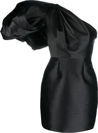 Hayes puff-sleeve mini dress