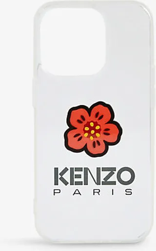 Mens Coral Logo-embossed Iphone 14 Pro Case