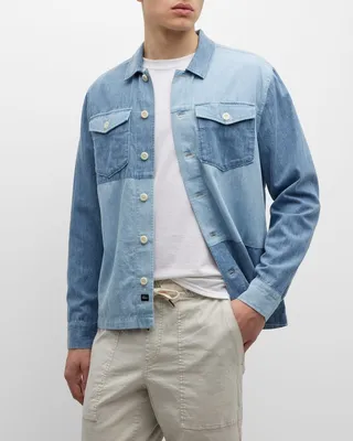 Men's Kerouac Patchwork Denim Shirt Jacket