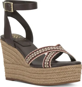 Vince Camuto Fettanas Ankle-Strap Espadrille Platform Wedge Sandals Women's Shoes