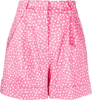 Graphic-Print High-Waisted Tailored Shorts