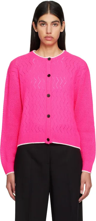 MSGM Pink Button Cardigan