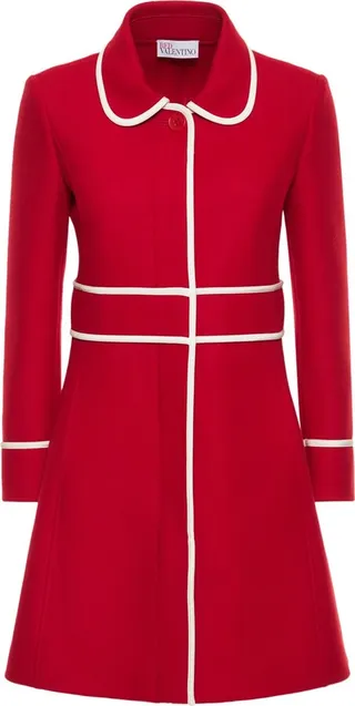 Wool cashmere blend coat
