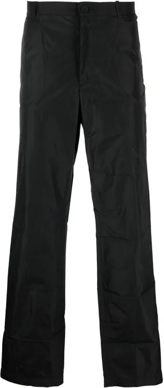 Black Technical Straight-Leg Trousers