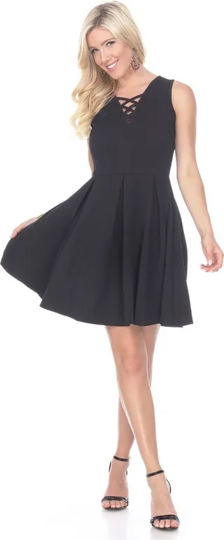 Shay' Fit & Flare Dress Black X-Small - White Mark