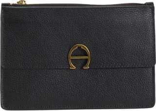 Clare Medium Double Compartment Leather Boxed Clutch