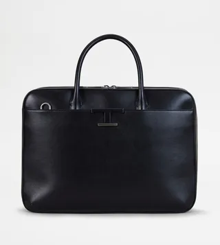 T Timeless Briefcase in Leather Medium