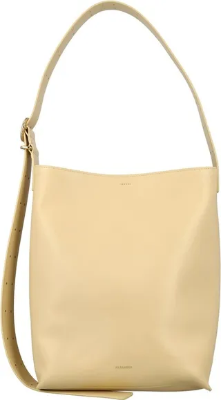 Jil Sander Cannolo Logo Printed Tote Bag