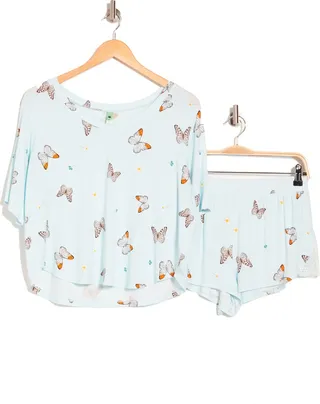 Spring Fling Top & Shorts 2-Piece Pajama Set
