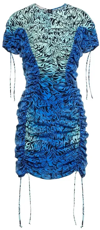Printed silk minidress