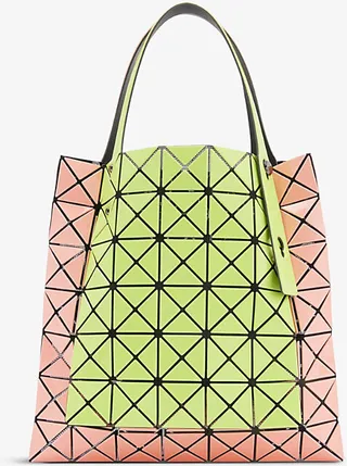 Womens Yellow X Coral Pink Kangaroo Pvc Tote bag