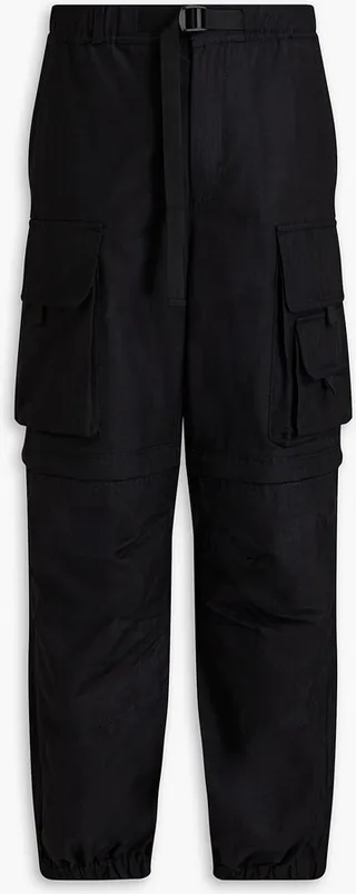 Convertible cotton-blend drill cargo pants