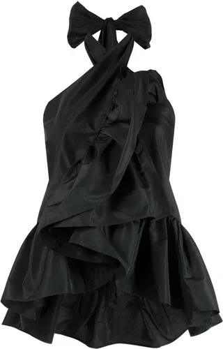 Ruffled-Detail Halterneck Blouse