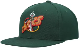 Men's Mitchell & Ness Green Seattle SuperSonics Hardwood Classics Team Ground 2.0 Snapback Hat
