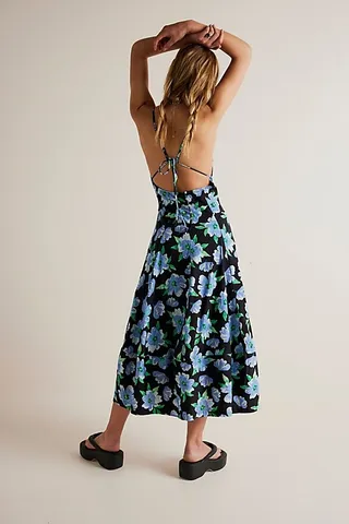 Finer Things Printed Midi Dress by Free People