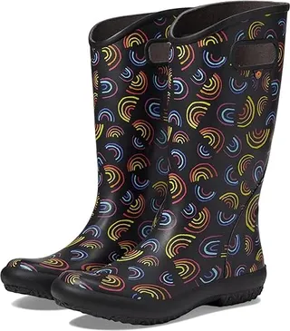 Bogs Rainboot - Wild Rainbow (Black Multi) Women's Shoes
