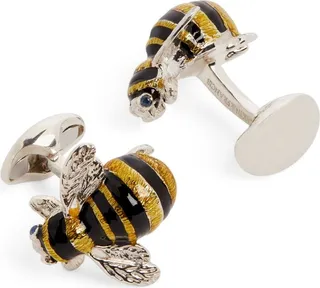 Deakin & Francis Sterling Silver Bumble Bee Cufflinks