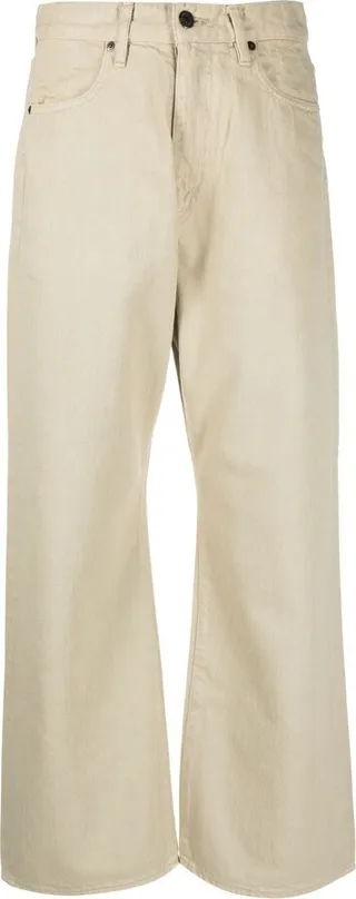 Wide-Leg Cotton Jeans