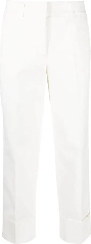 Cropped Straight-Leg Trousers