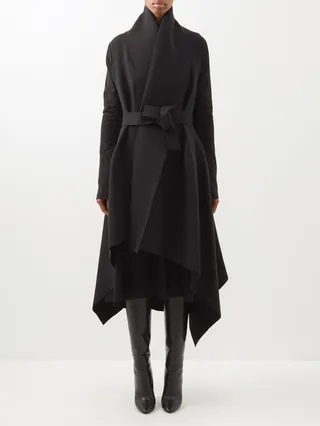 Blanket Asymmetric Cotton-blend Jersey Coat