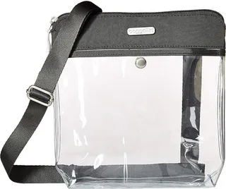Baggallini Stadium Bags Clear Pocket Crossbody (Charcoal) Cross Body Handbags