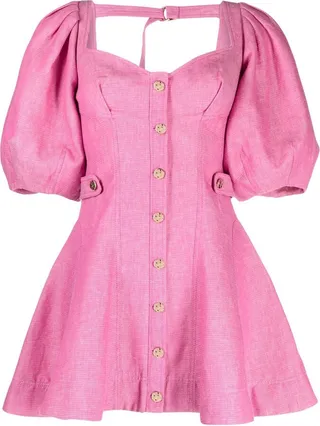 Brookman puff-sleeve minidress