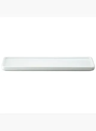 Porcelain Tray,  W 23.5 x D 9.5 x H 1.5 cm, White