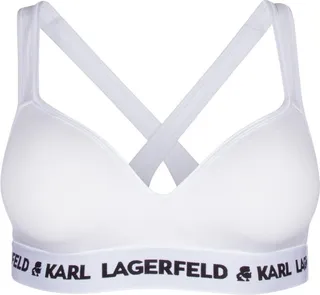 Karl Lagerfeld Logo Detailed Sleeveless Bra