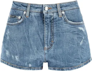 Distressed Denim Shorts