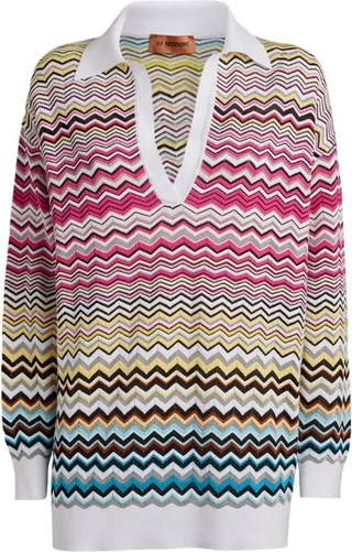 Missoni Striped V-Neck Polo Sweater