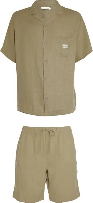 Desmond & Dempsey Linen Cuban Pyjama Set
