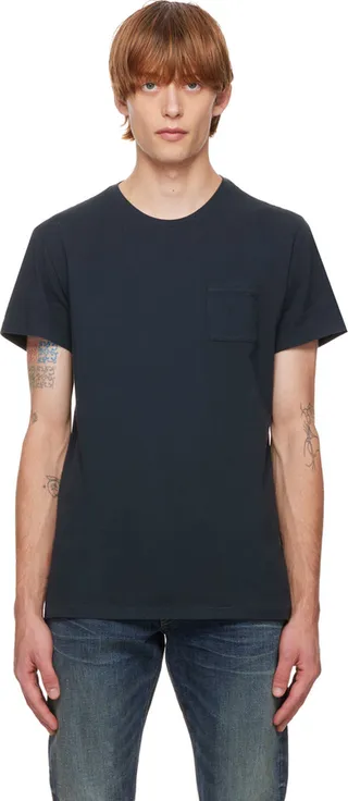 RRL Navy Garment-Dyed T-Shirt