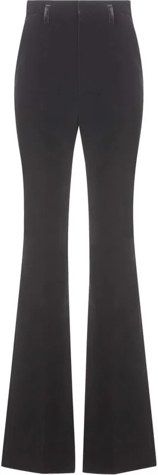 Saint Laurent High Waist Velvet Trousers