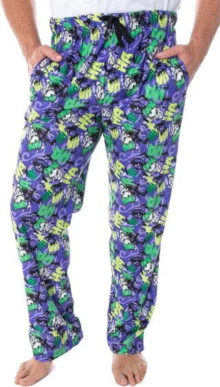 DC Comics Men's The Joker HA! HA! HA! Adult Sleep Lounge Pajama Pants (2XL) Purple