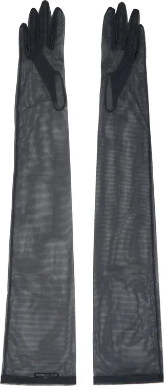 Dolce & Gabbana Gray Tulle Gloves